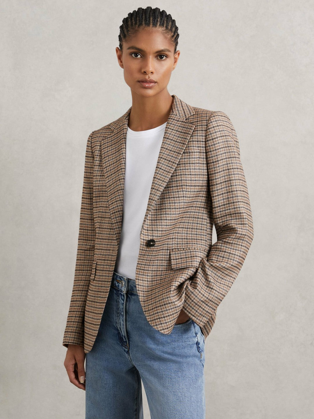 Jacket Neutral Check | Womens