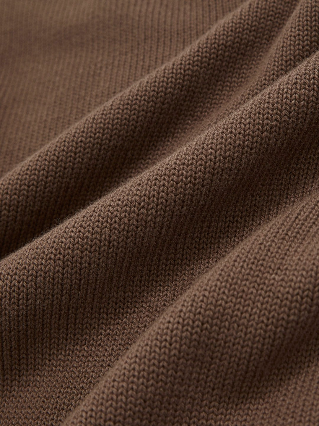 Cotton And Wool Crew-Neck Top Brown | Womens