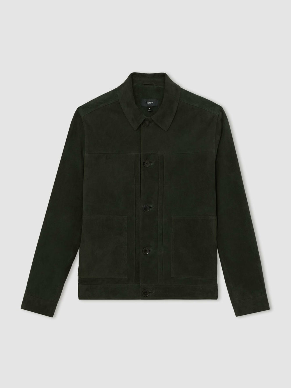 Suede Worker Jacket Dark Green | Mens
