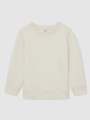 3-9 yrs Cotton-Blend Textured Sweatshirt Off White | Children