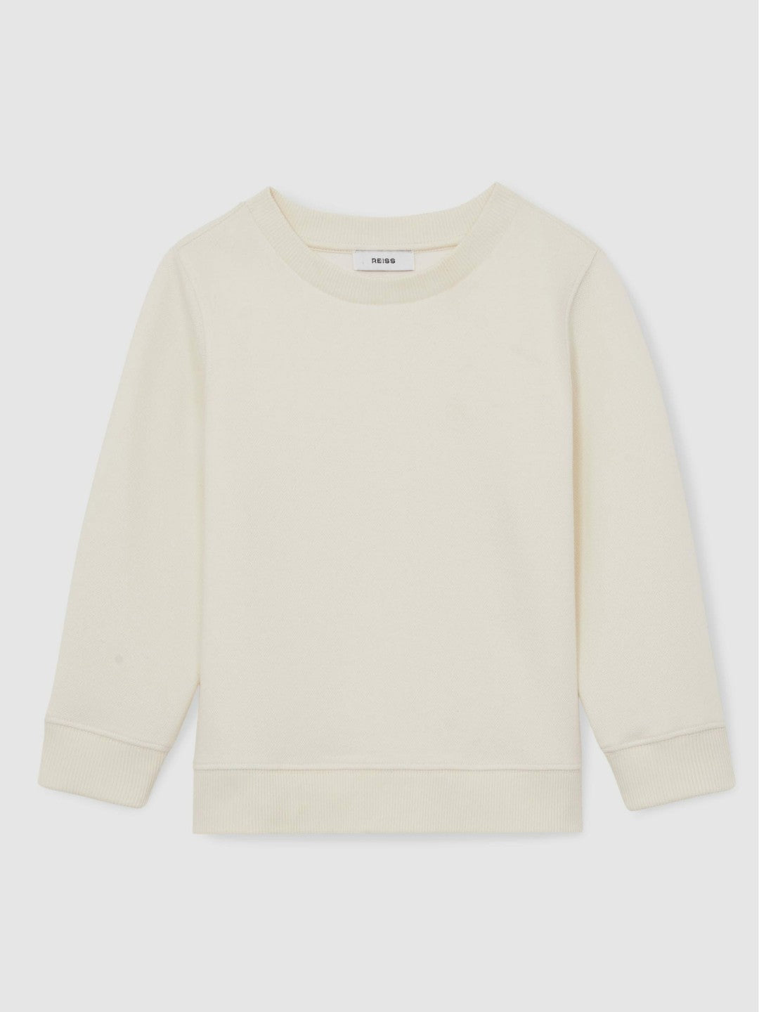 9-13 yrs Cotton-Blend Textured Sweatshirt Off White | Children