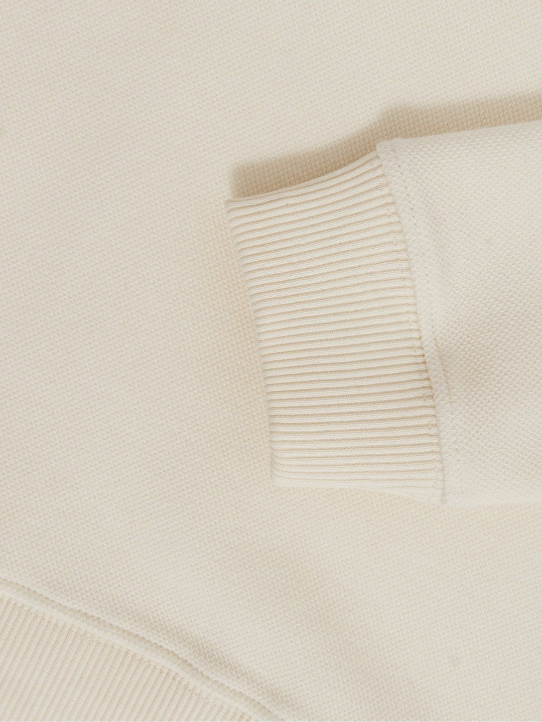 9-13 yrs Cotton-Blend Textured Sweatshirt Off White | Children