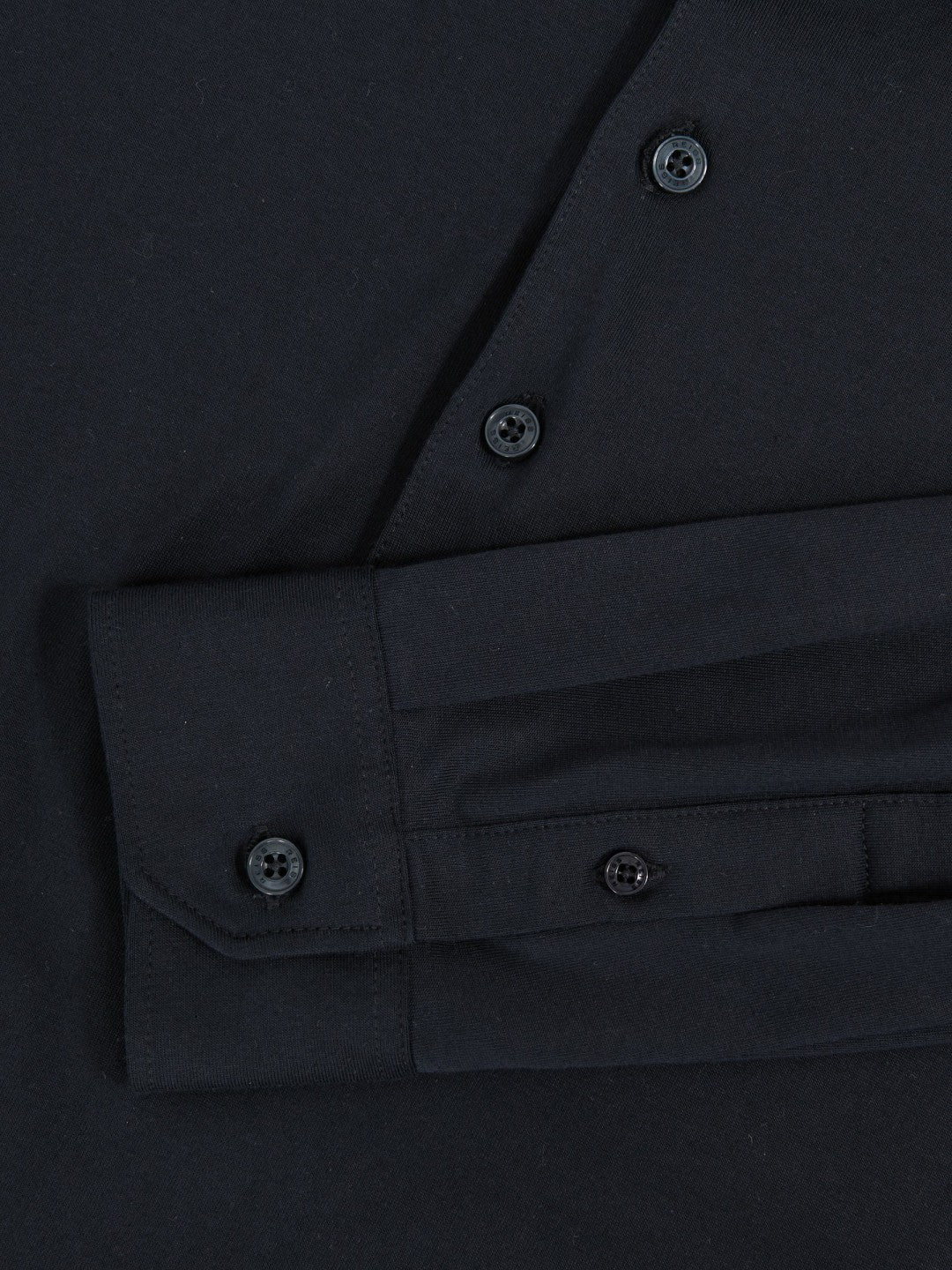 Cotton-Jersey Long Sleeve Polo Shirt Navy | Mens