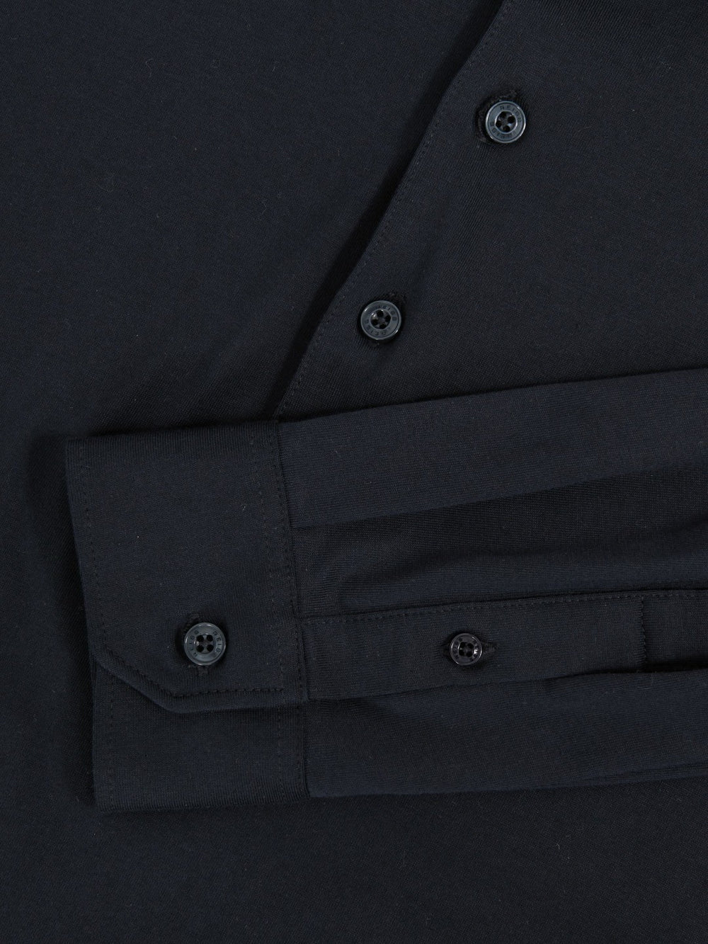 Cotton-Jersey Long Sleeve Polo Shirt Navy | Mens