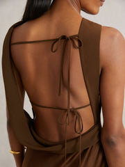 Back Detail Midi Dress Bronze | Womens