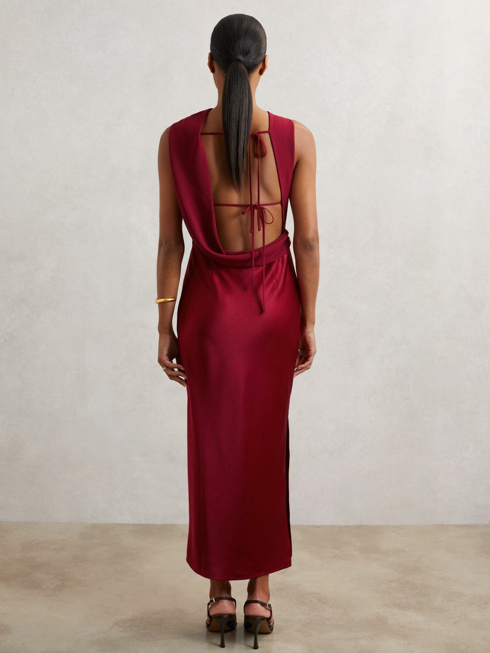 Back Detail Midi Dress Red | Womens