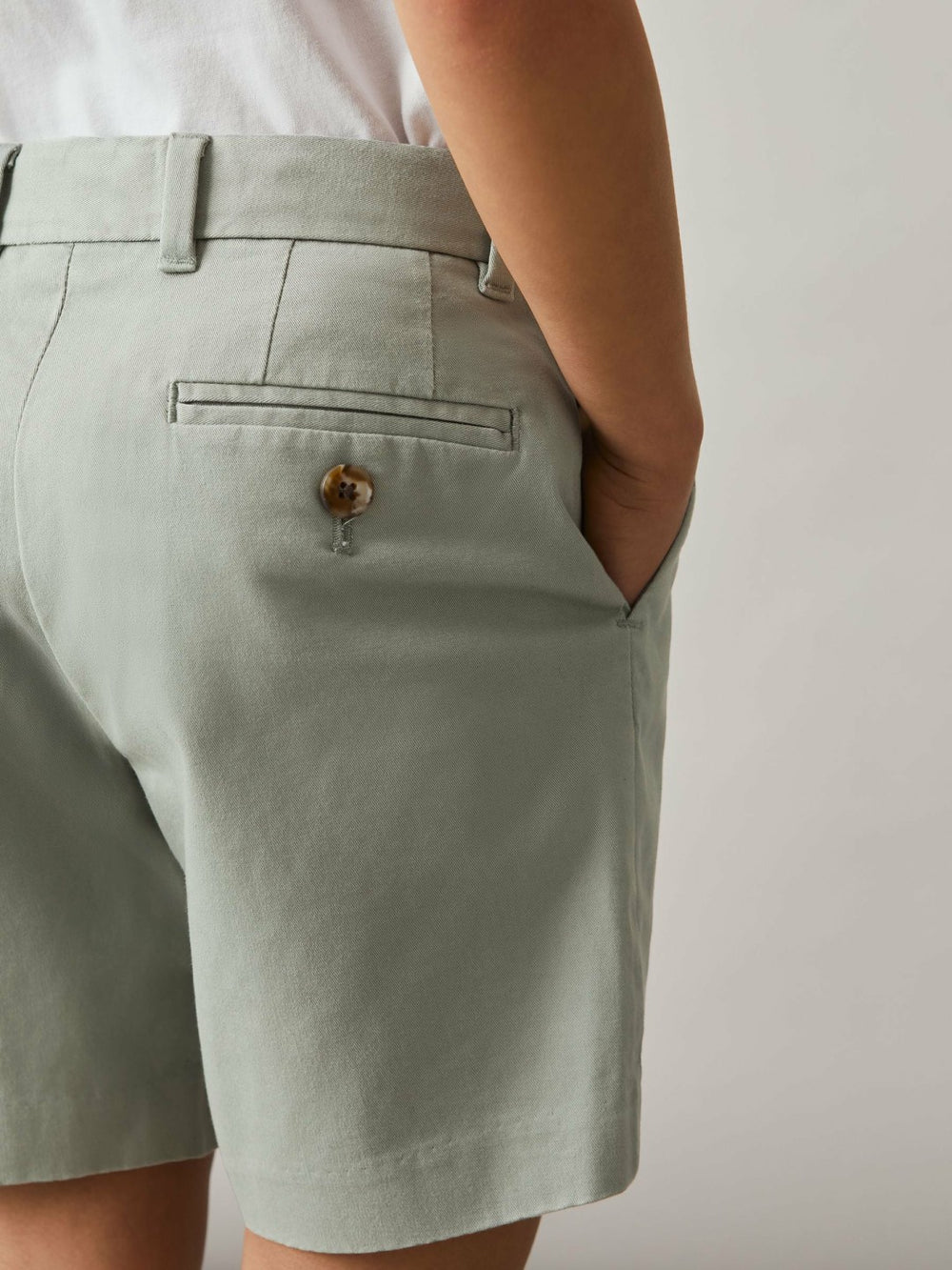 3-9 yrs Cotton Chino Shorts with Stretch Pistachio | Children